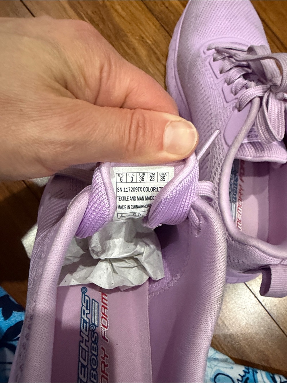 Skechers Women's BOBS Sport Squad Chaos Light Purple Women's Sneakers 6 US - Picture 6 of 6